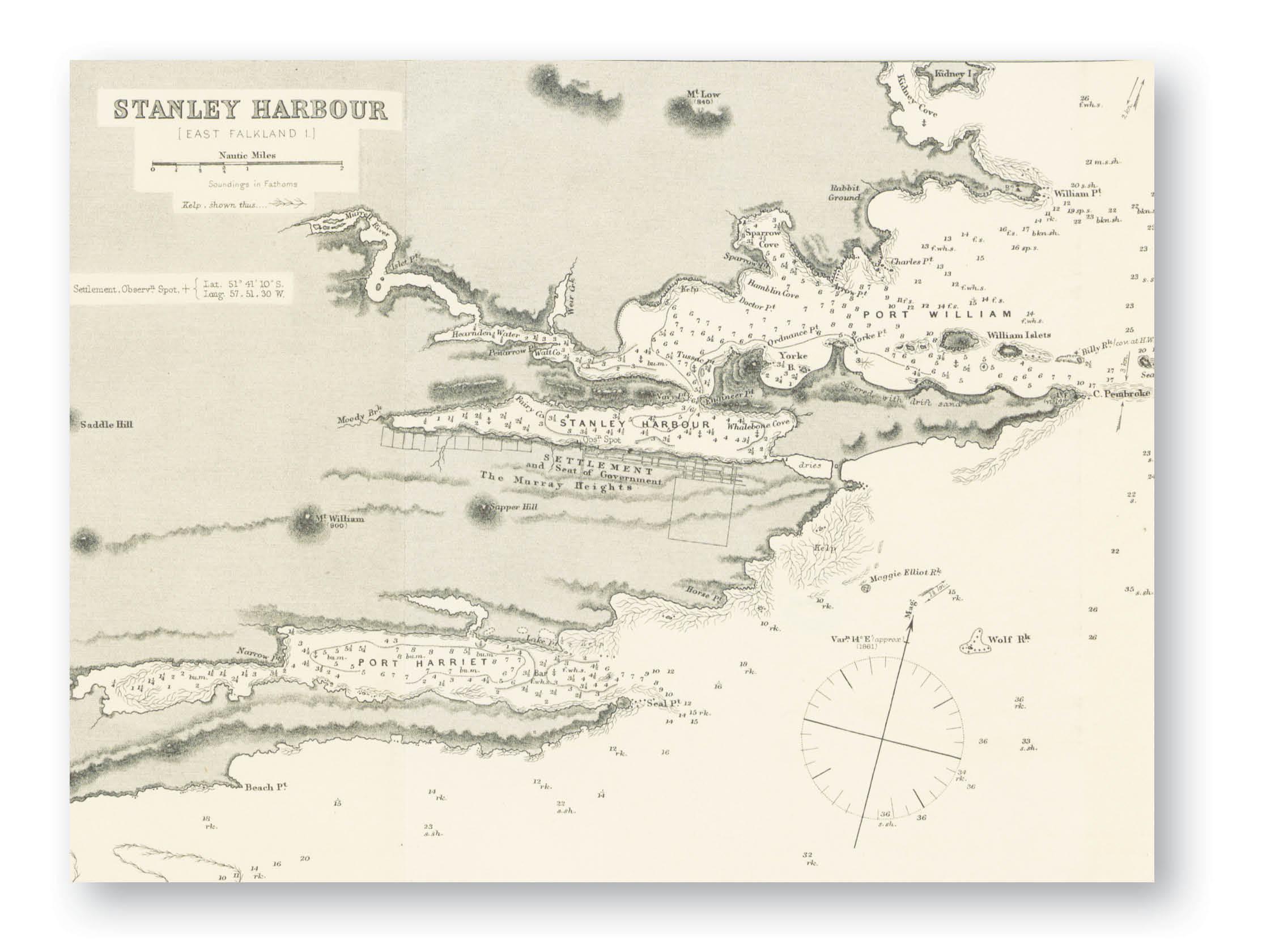 An Admiralty Chart from 1884 showing eastern East Falkland The settlement - photo 3