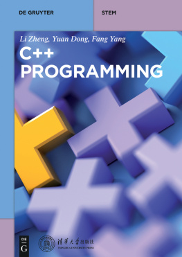 Yuan Dong - C++ Programming (De Gruyter STEM)