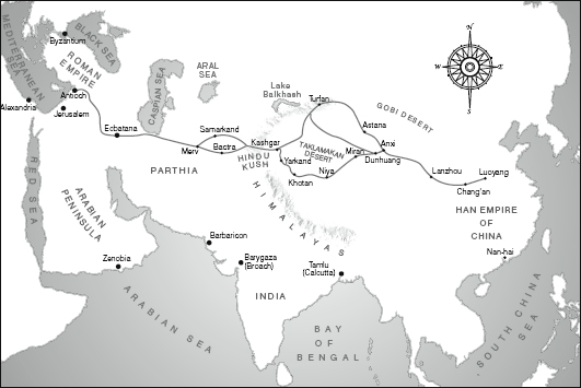 The Silk Road from China to the Roman Empire in the first century AD The - photo 4