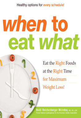 Heidi Reichenberger McIndoo - When to Eat What: Eat the Right Foods at the Right Time for Maximum Weight Loss!