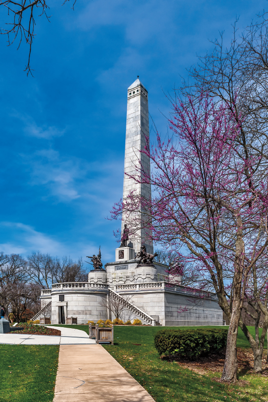 Redbuds perfectly frame the scene Lincoln Tomb State Historic Site Land - photo 25