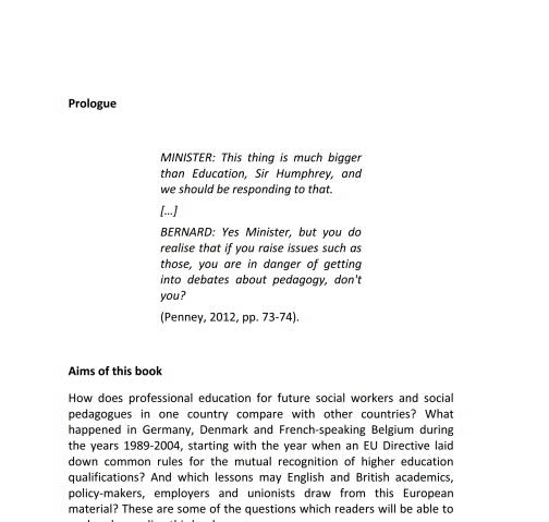 Alternatives to convergence social work and social pedagogy in higher education 1989-2004 and the question of Europeanisation - photo 21