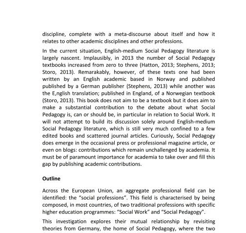 Alternatives to convergence social work and social pedagogy in higher education 1989-2004 and the question of Europeanisation - photo 27