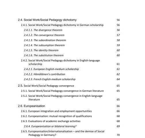 Alternatives to convergence social work and social pedagogy in higher education 1989-2004 and the question of Europeanisation - photo 5