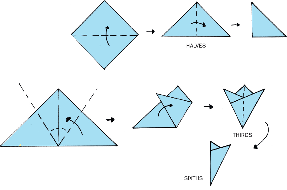 Triangular base To make the triangular base fold the paper on the diagonal - photo 4