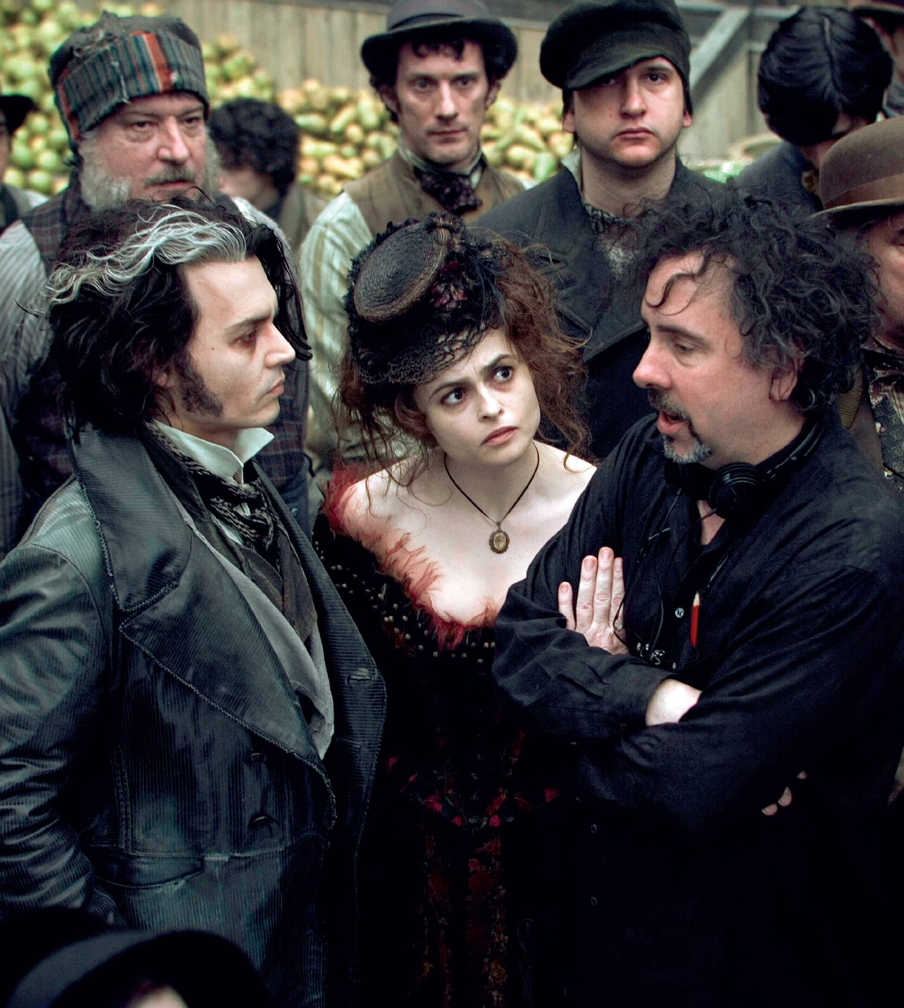 Helena Bonham Carter centre during the shooting of Sweeney Todd with Depp - photo 15