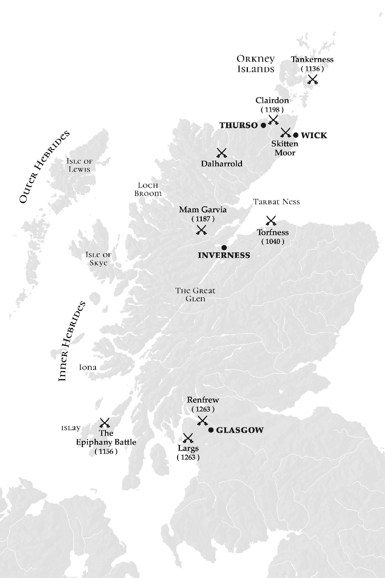 A map of Scotland based on JH Coltons map of 1855 showing the locations of - photo 3