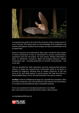 Jon Russ - Bat Calls of Britain and Europe: A Guide to Species Identification