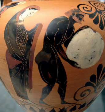 Nekyia Persephone supervising Sisyphus pushing his rock in the Underworldone - photo 9