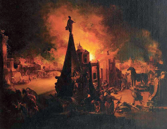 View of Troy in Flames by Johann Georg Trautmann 17131769 from the - photo 12