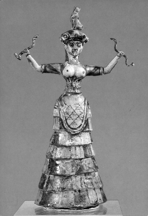 The snake goddess from Knossos in around 1600 BC or maybe a court lady on - photo 3