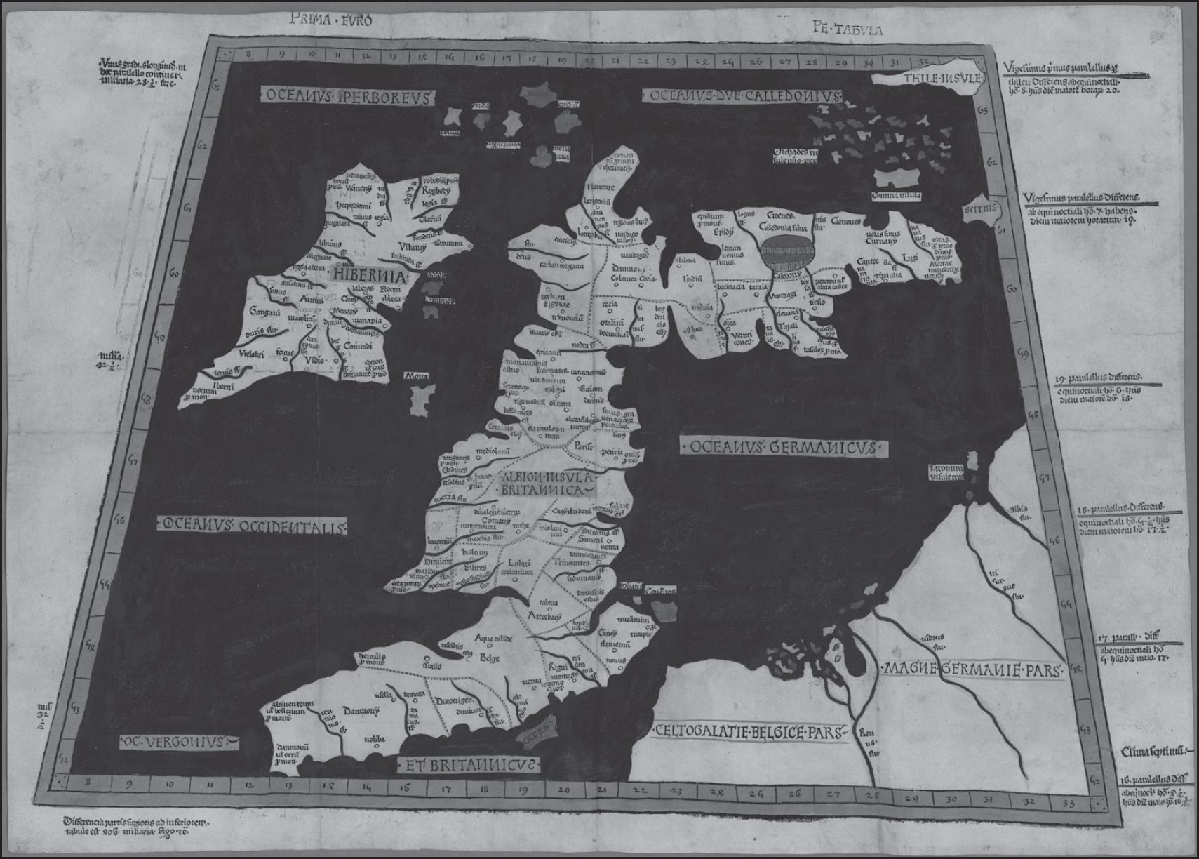 Ptolemy Prima Europe Tabula 1486 One of the earliest surviving copies of - photo 4