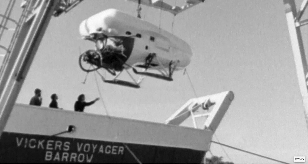 Pisces V being loaded onto Vickers Voyager at Cork Harbour Chapman finds - photo 4