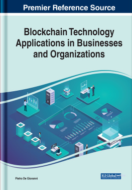 Pietro De Giovanni (editor) - Blockchain Technology Applications in Businesses and Organizations (Advances in Data Mining and Database Management)