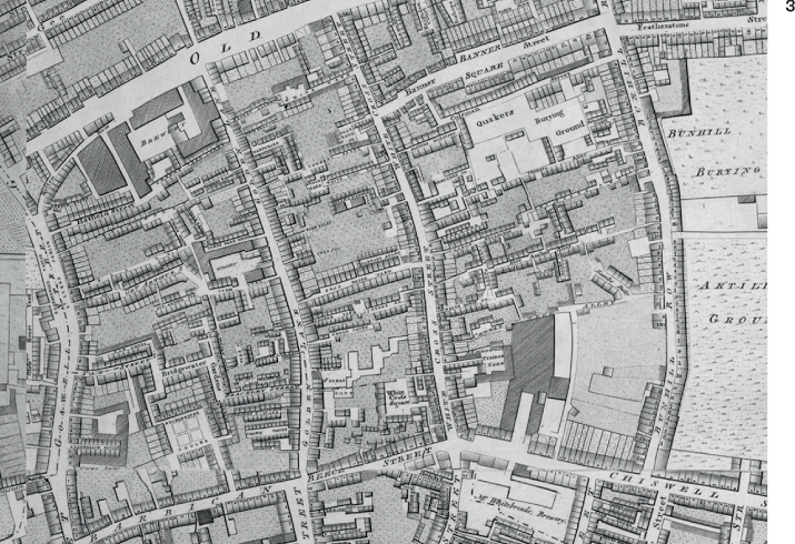 Map of London detail by Richard Horwood 1795 The City of London - photo 6