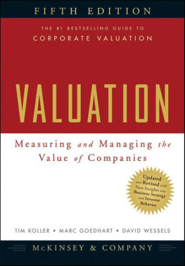 McKinsey - Valuation Workbook: Step-by-Step Exercises and Tests to Help You Master Valuation
