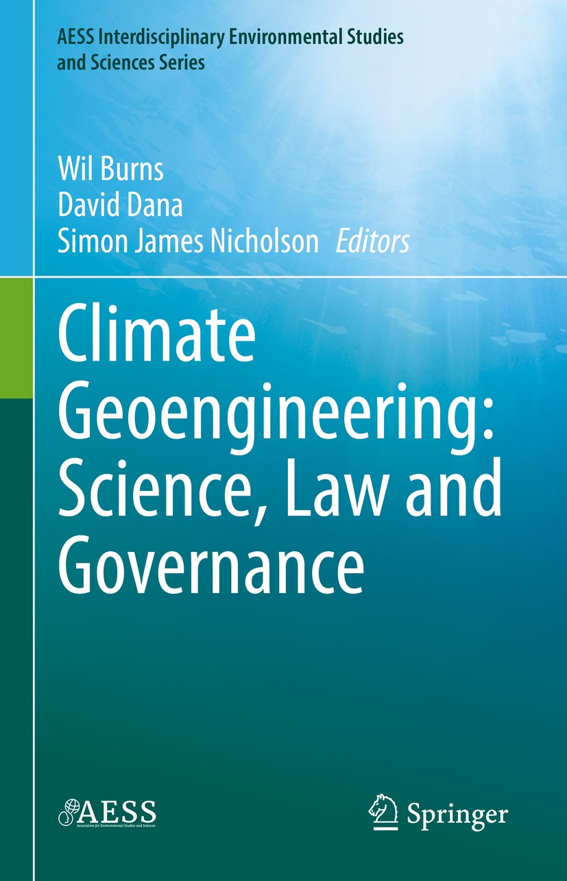 Book cover of Climate Geoengineering Science Law and Governance AESS - photo 1