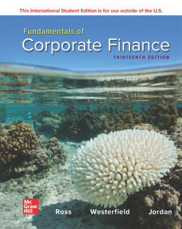 Stephen Ross Fundamentals of Corporate Finance 13th Edition (International Edition), Textbook only