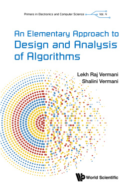 Lekh Raj Vermani - An Elementary Approach to Design and Analysis of Algorithms (Primers in Electronics and Computer Science)