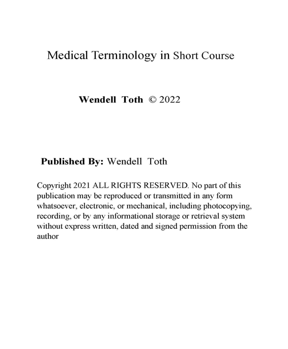 MEDICAL TERMINOLOGY In Short Course - photo 1