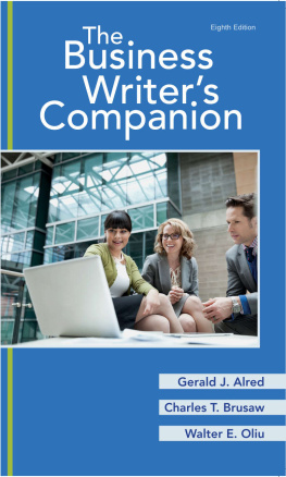 Alred Gerald J. - The Business Writer’s Companion