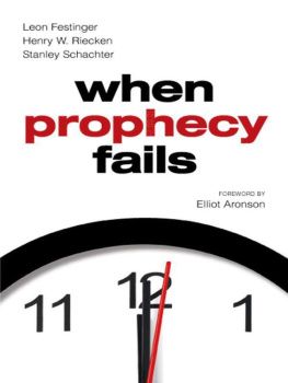 Leon Festinger When Prophecy Fails