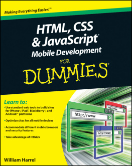 Bill Harrel - HTML, CSS, and JavaScript Mobile Development for Dummies