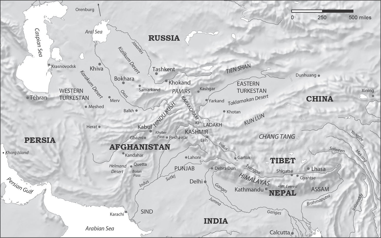 Map 1a Central Asia Tibet and India in the nineteenth century Map 1b - photo 3