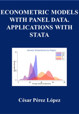 Cesar Perez Lopez - ECONOMETRIC MODELS WITH PANEL DATA. APPLICATIONS WITH STATA