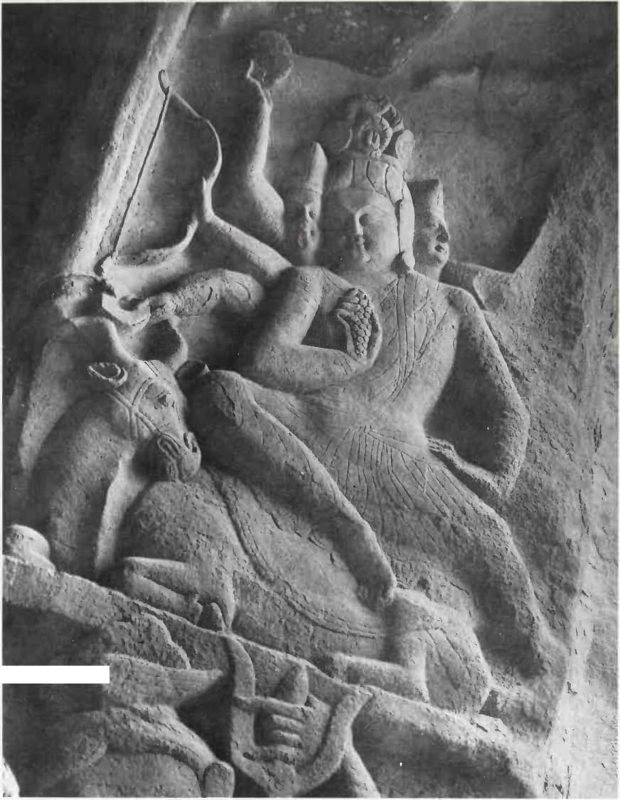 Relief sculpture in the rear chamber of Cave 8 Apsaras and donors on the - photo 8