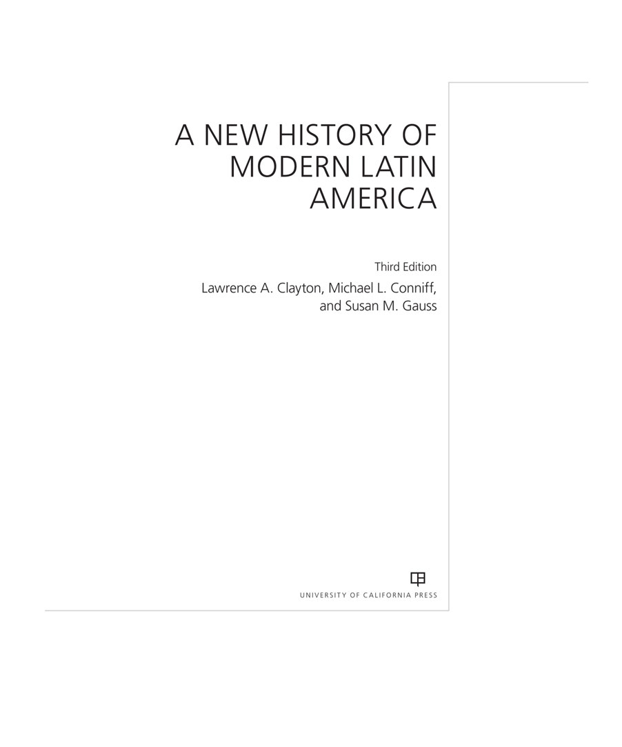 A New History of Modern Latin America A NEW HISTORY OF MODERN LATIN AMERICA - photo 1