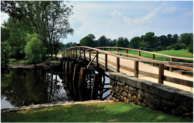 The shot heard round the world was fired at the Old North Bridge in Concord - photo 2