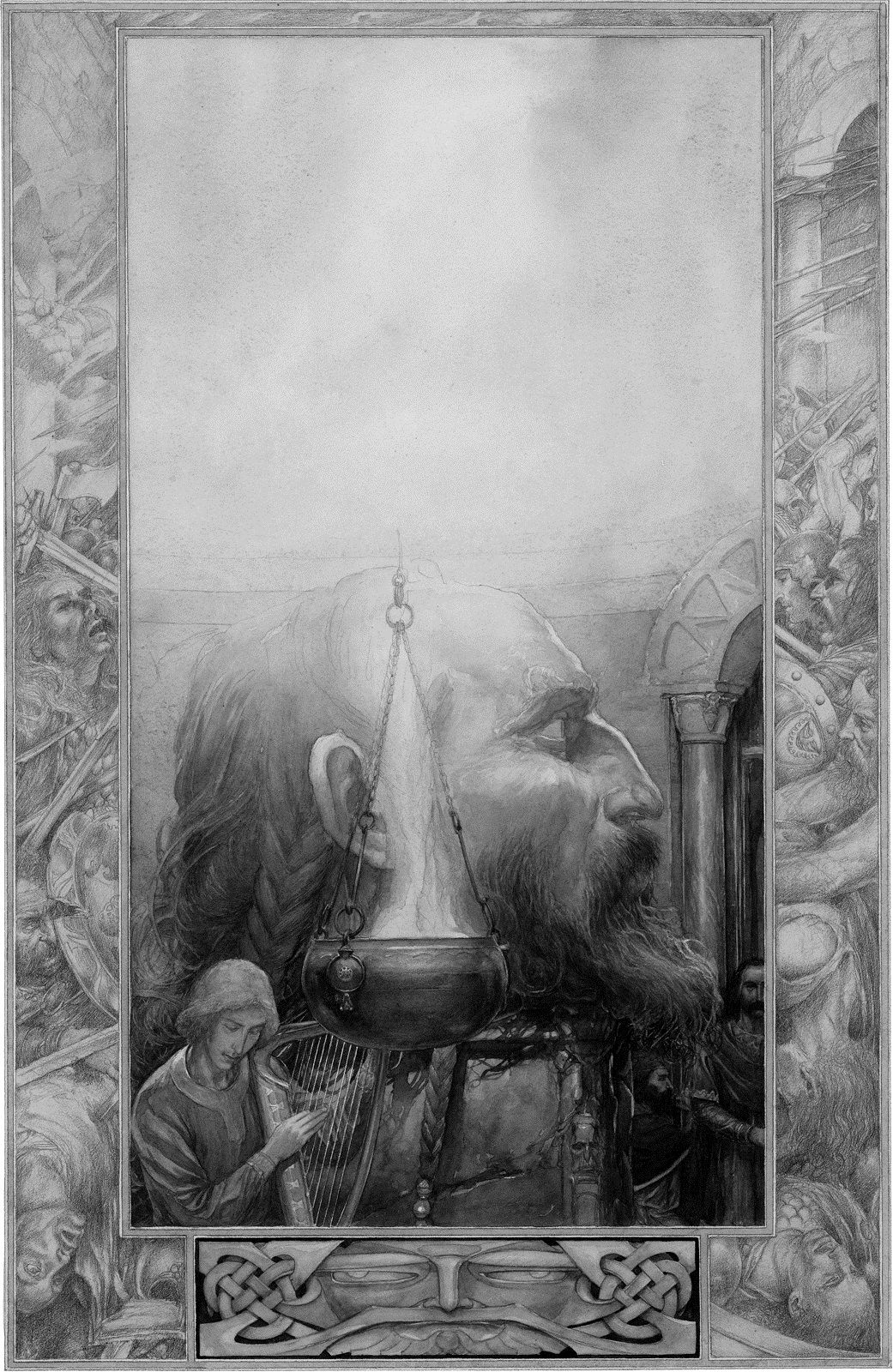 Alan Lee Brans Head 1982 the severed but still living head of the giant Bran - photo 7