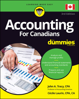 John A. Tracy Accounting For Canadians For Dummies