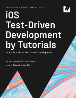 By Joshua Greene iOS Test-Driven Development by Tutorials