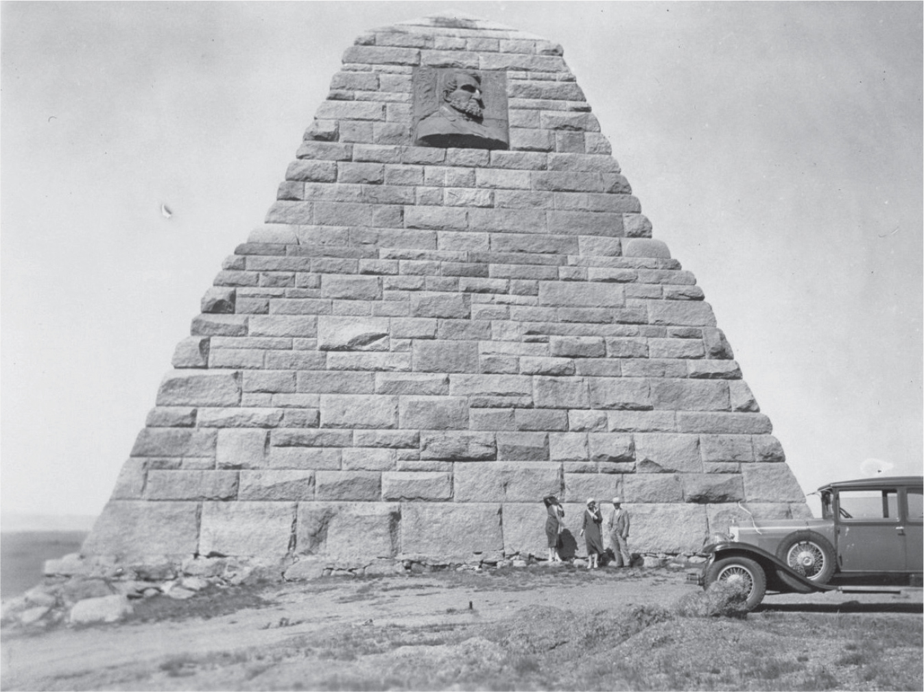 The Ames Monument atop of its eminence with some later visitors ca 1930 By - photo 4