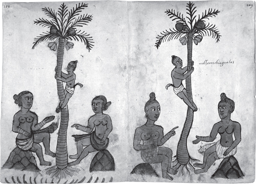 A Portuguese illustration showing Sinhalese women and children at the time - photo 2