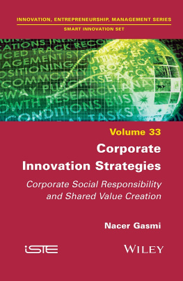 Nacer Gasmi - Corporate Innovation Strategies: Corporate Social Responsibility and Shared Value Creation