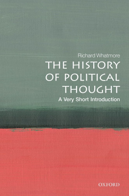 Richard Whatmore - The History of Political Thought: A Very Short Introduction