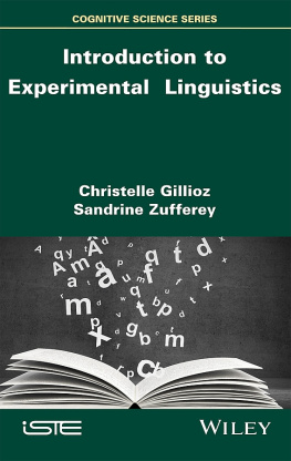 Christelle Gillioz Introduction to Experimental Linguistics