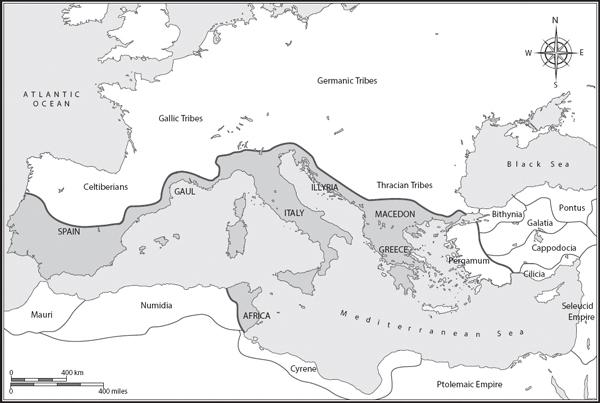 Map 1 The Mediterranean World in 146 BC Map 2 The Mediterranean World - photo 3