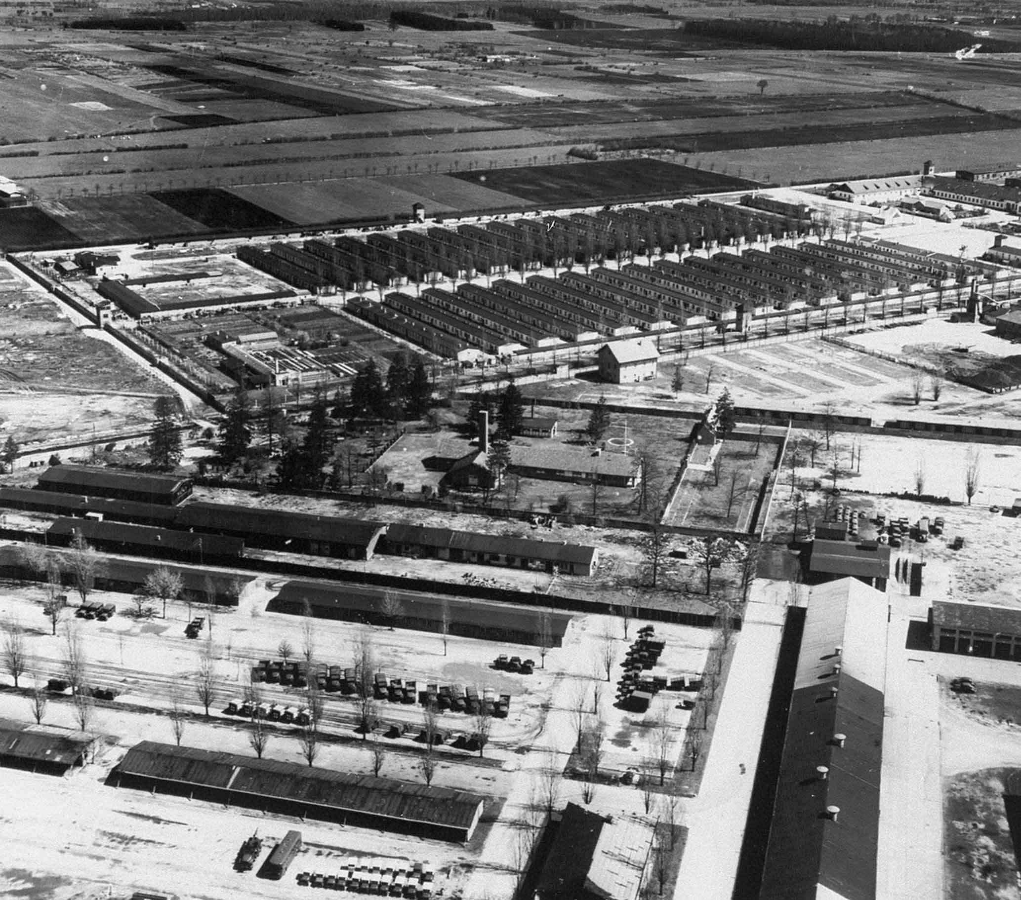 Aerial view of the Dachau concentration camp Dachau was located on the grounds - photo 4