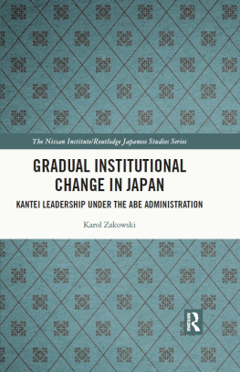 Karol Zakowski Gradual Institutional Change in Japan