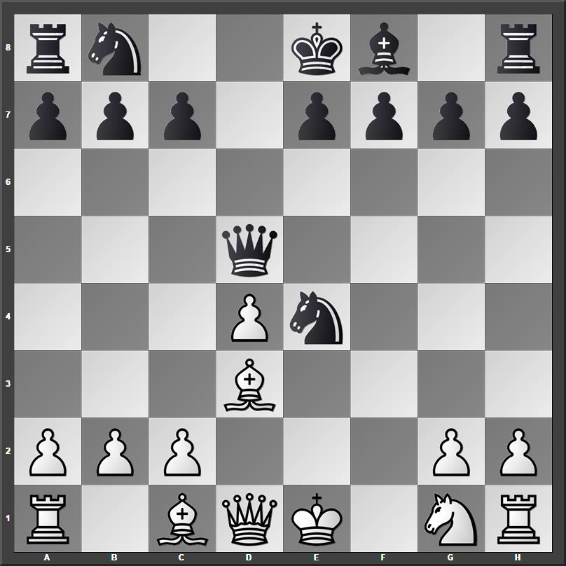 Blacks queen defended the e4 knight but stops short of taking on d4 Now - photo 7