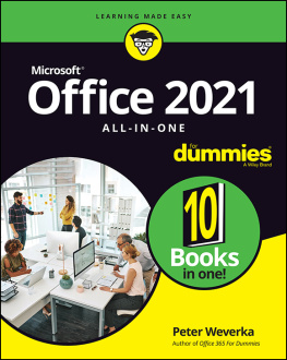 Peter Weverka Office 2021 All-in-One For Dummies (For Dummies (Computer/Tech))