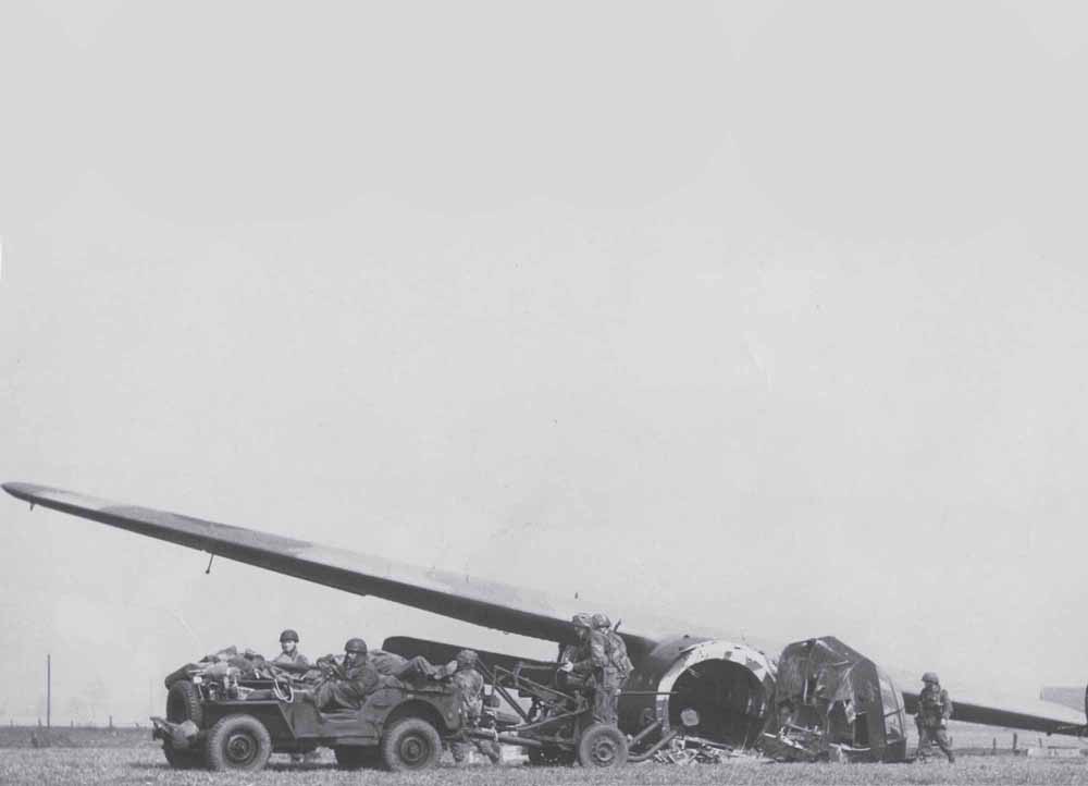 Jeep and Polsten 20mm AA gun off-loading from a Horsa glider Heavily - photo 4