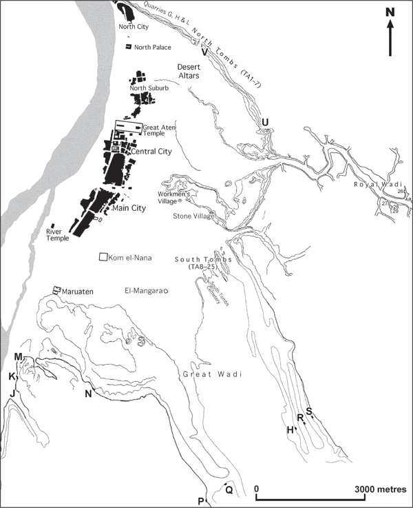 Map 2 Tell el-Amarna The capital letters denote the boundary stelae of - photo 3