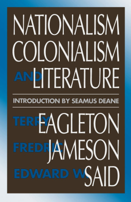 Terry Eagleton Nationalism, Colonialism, and Literature