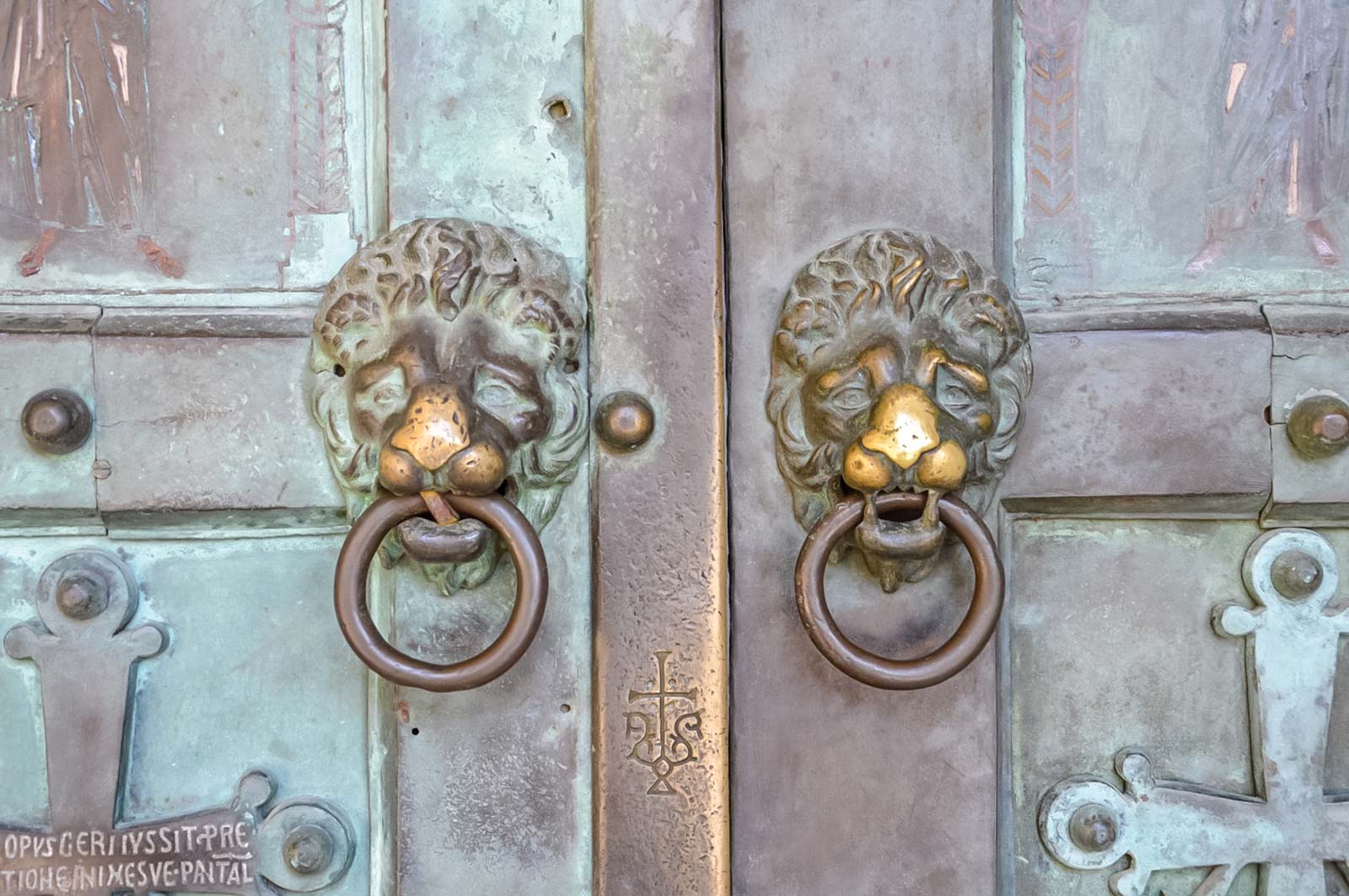 bronze detailing on the doors of the Amalfi Duomo Santa Croce beach Amalfi - photo 9