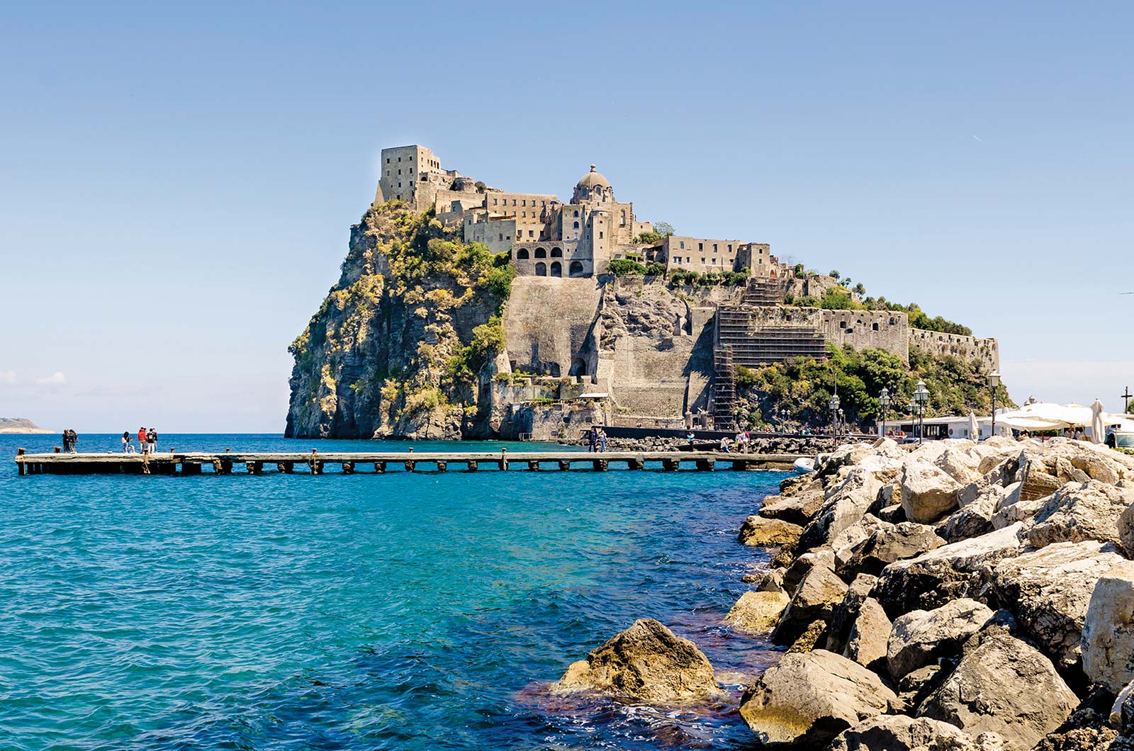 the medieval castle churches and ruins on a tiny islet off Ischia in - photo 17